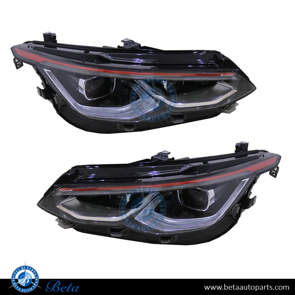 Headlamp Upgrade From LED to GTI Full LED Look (Red) for Volkswagen Golf 8 2020 -Up models, Part Number 5H1941029 / 5H1941030 Headlamp Upgrade From LED to GTI Full LED Look (Red) for Volkswagen Golf 8 2020 -Up models, Part Number 5H1941029 / 5H1941030